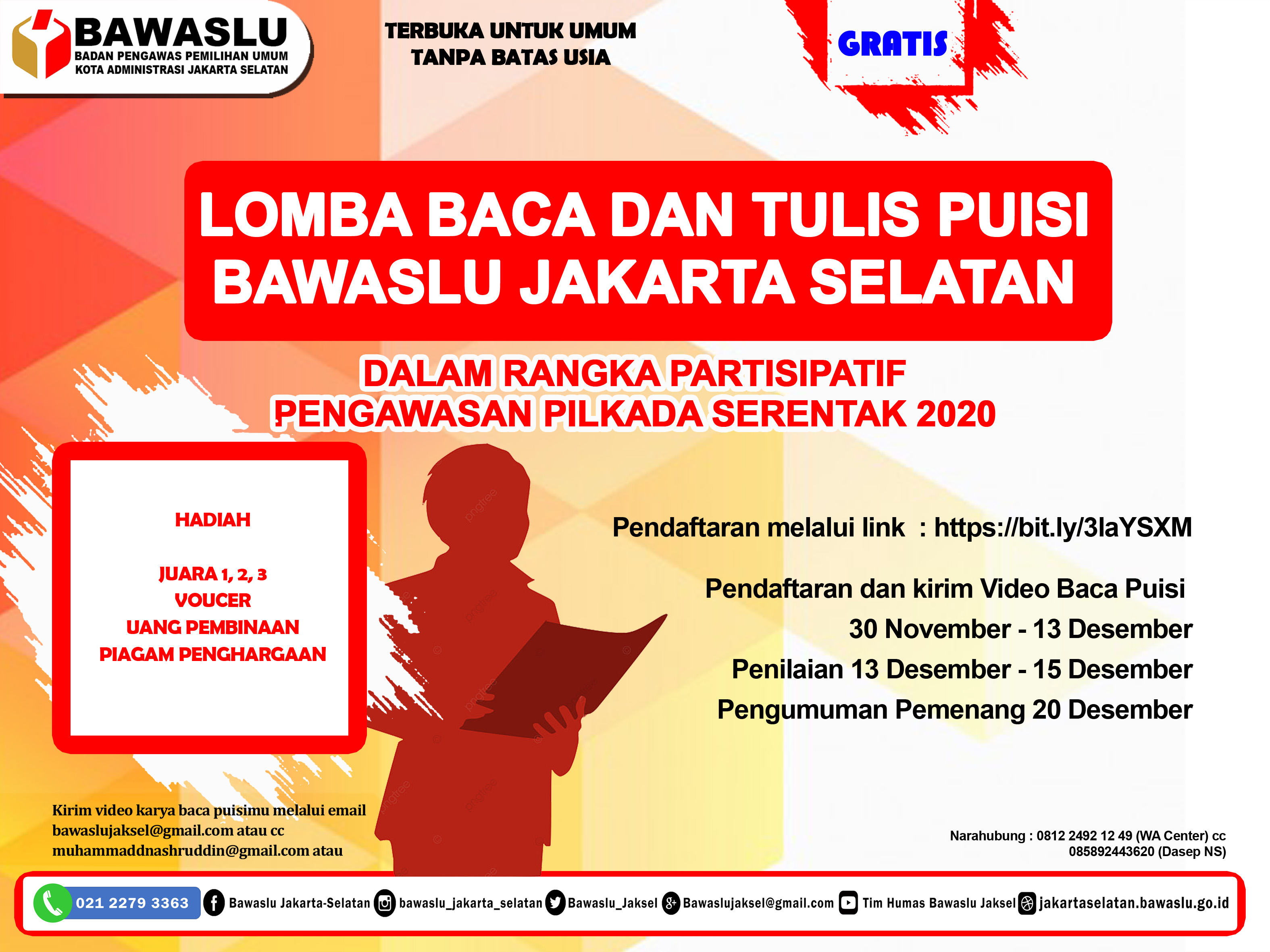 LOMBA BACA PUISI BAWASLU JAKARTA SELATAN